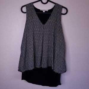 LOFT Layered Split Back Sleeveless Blouse